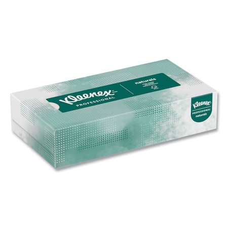 Kleenex Naturals Facial Tissue, 2-Ply, White, 125 Sheets/Box 21601BX